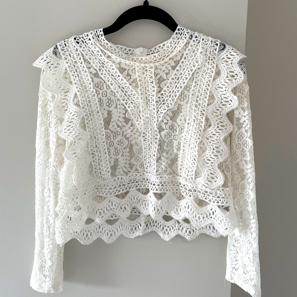 Vintage white lace blouse.